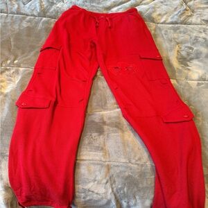 Boys Lie Red Cargo Sweatpants